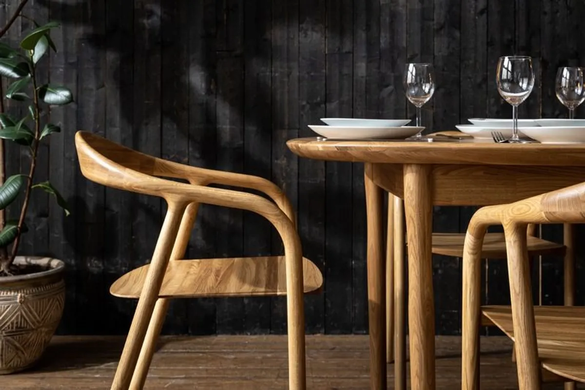 Solid Oak Dining Chairs - Image 1