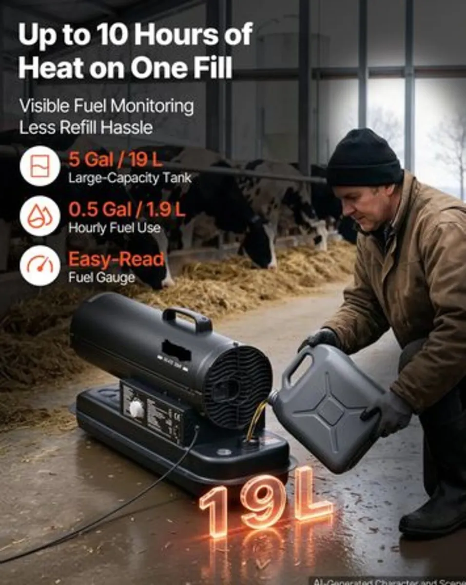 Forced Air Kerosene Heater, 20 kW Output Diesel - Image 4
