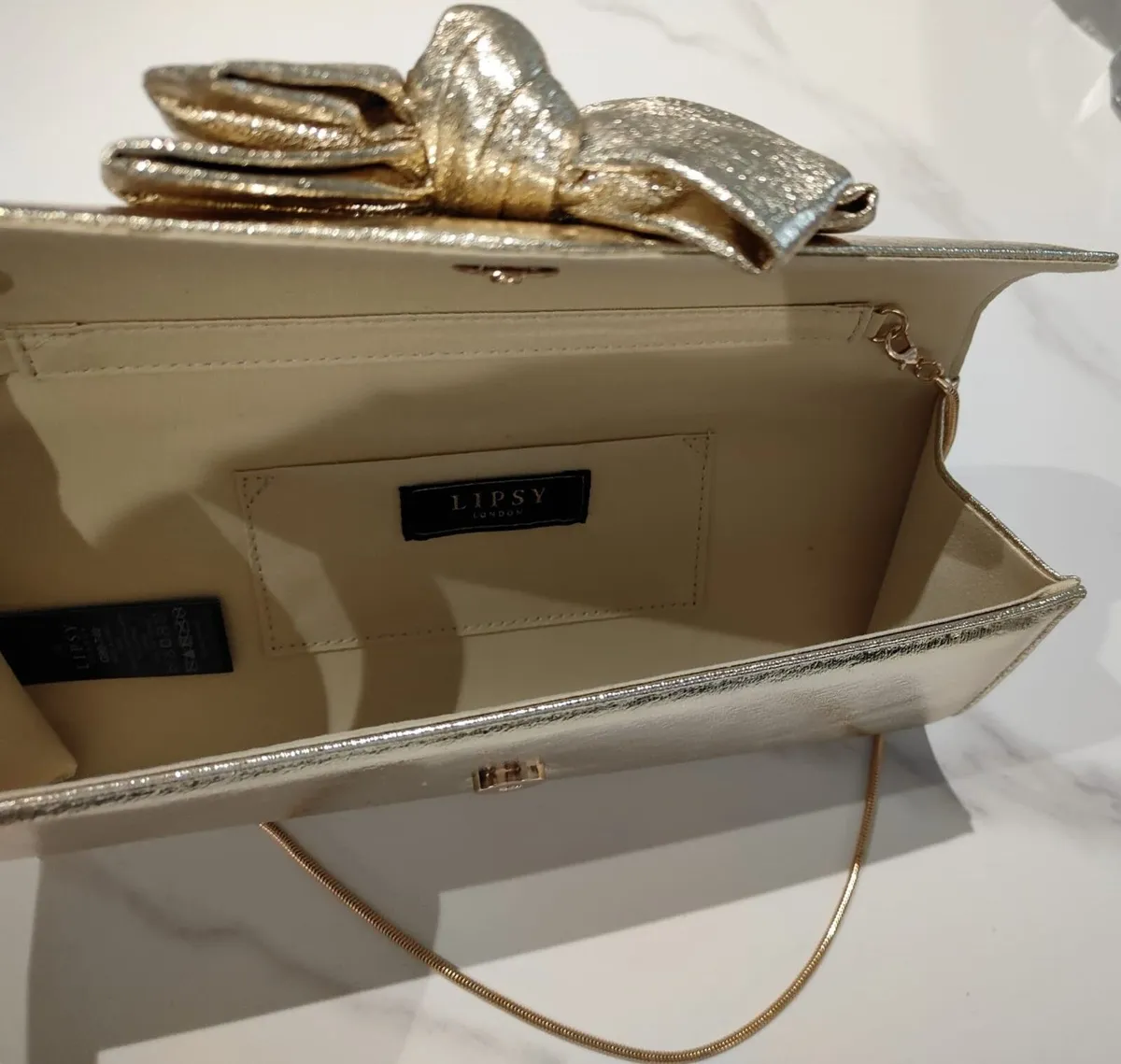 Lipsy Gold Bag - Image 2
