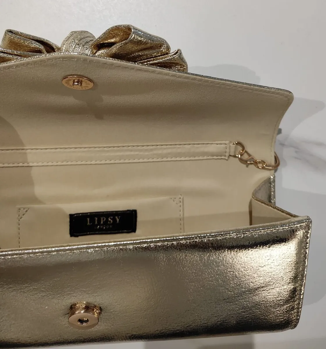 Lipsy Gold Bag - Image 3