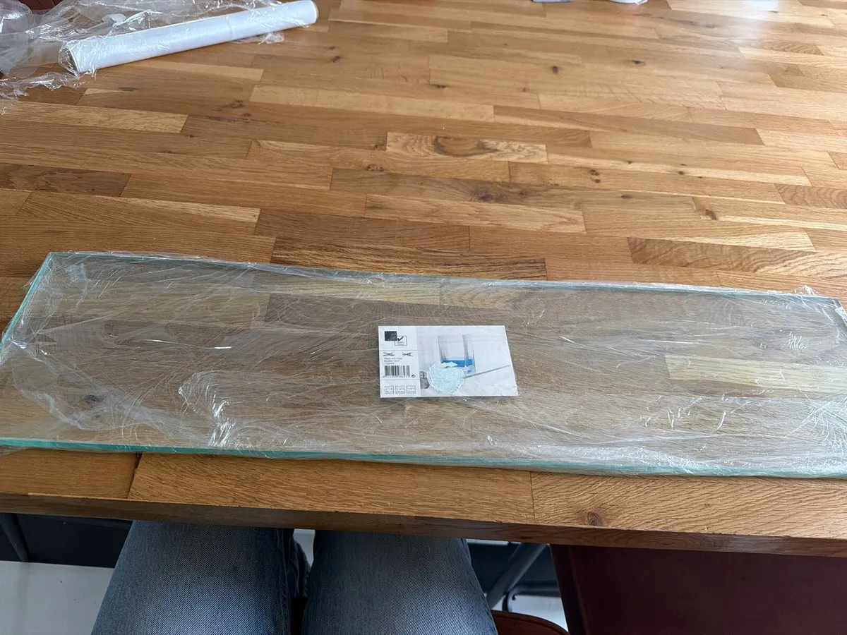 2 x Duraline toughened glass shelf - Image 2