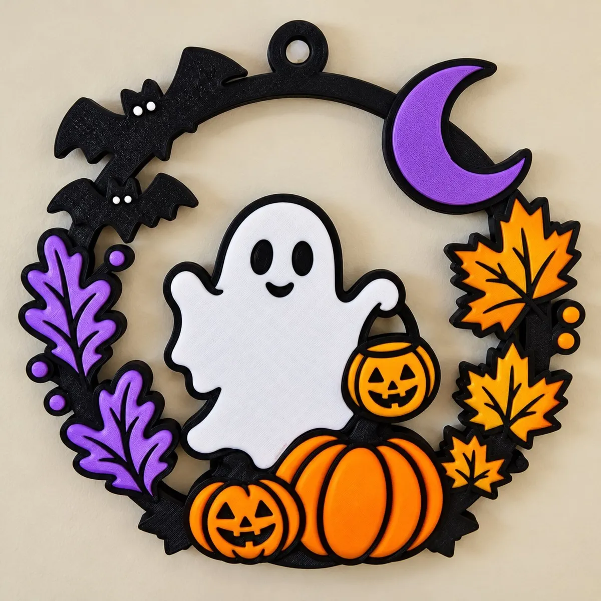 3D Printed Halloween Wreath – Ghost