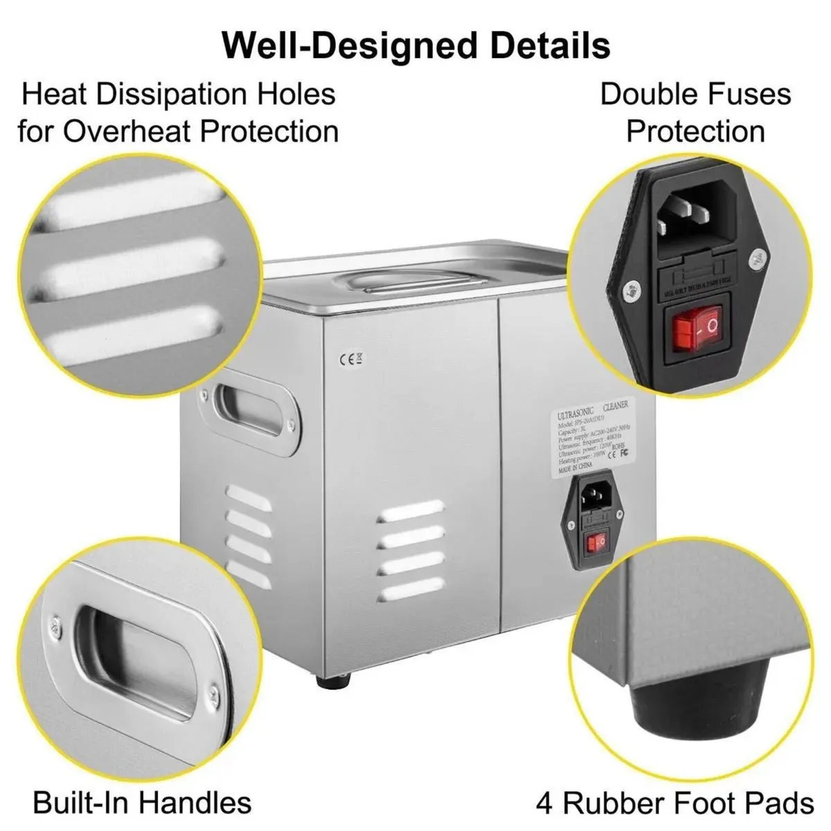 10L Ultrasonic Cleaning Tank with Heating Function - Image 3