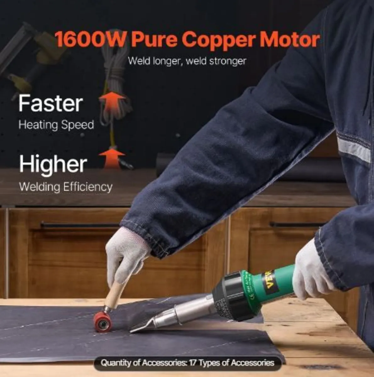 Hot Air Plastic Welder, 1600W - Image 2
