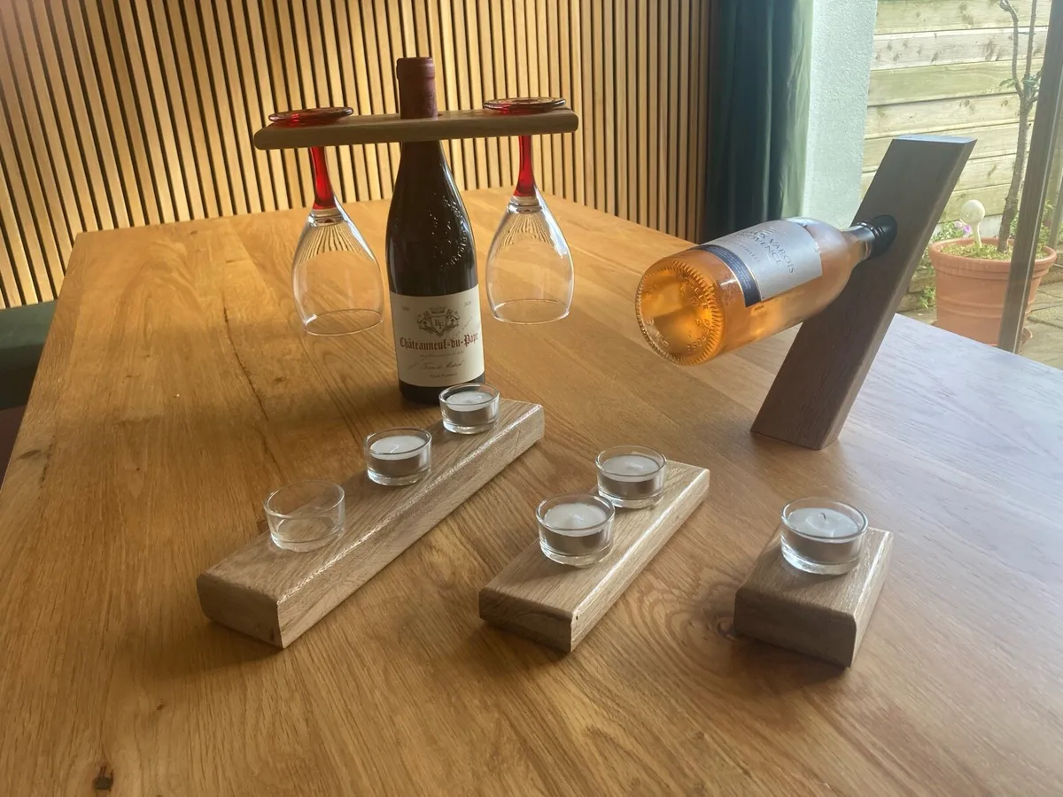 Wine stand and candle holders - Image 1