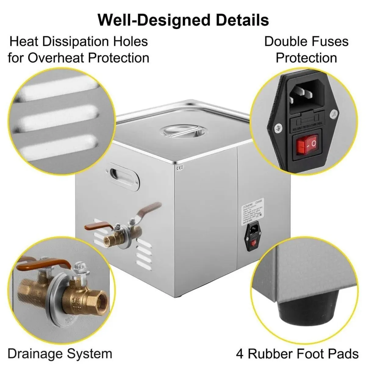 15L Ultrasonic Cleaner Machine with Heater - Image 3