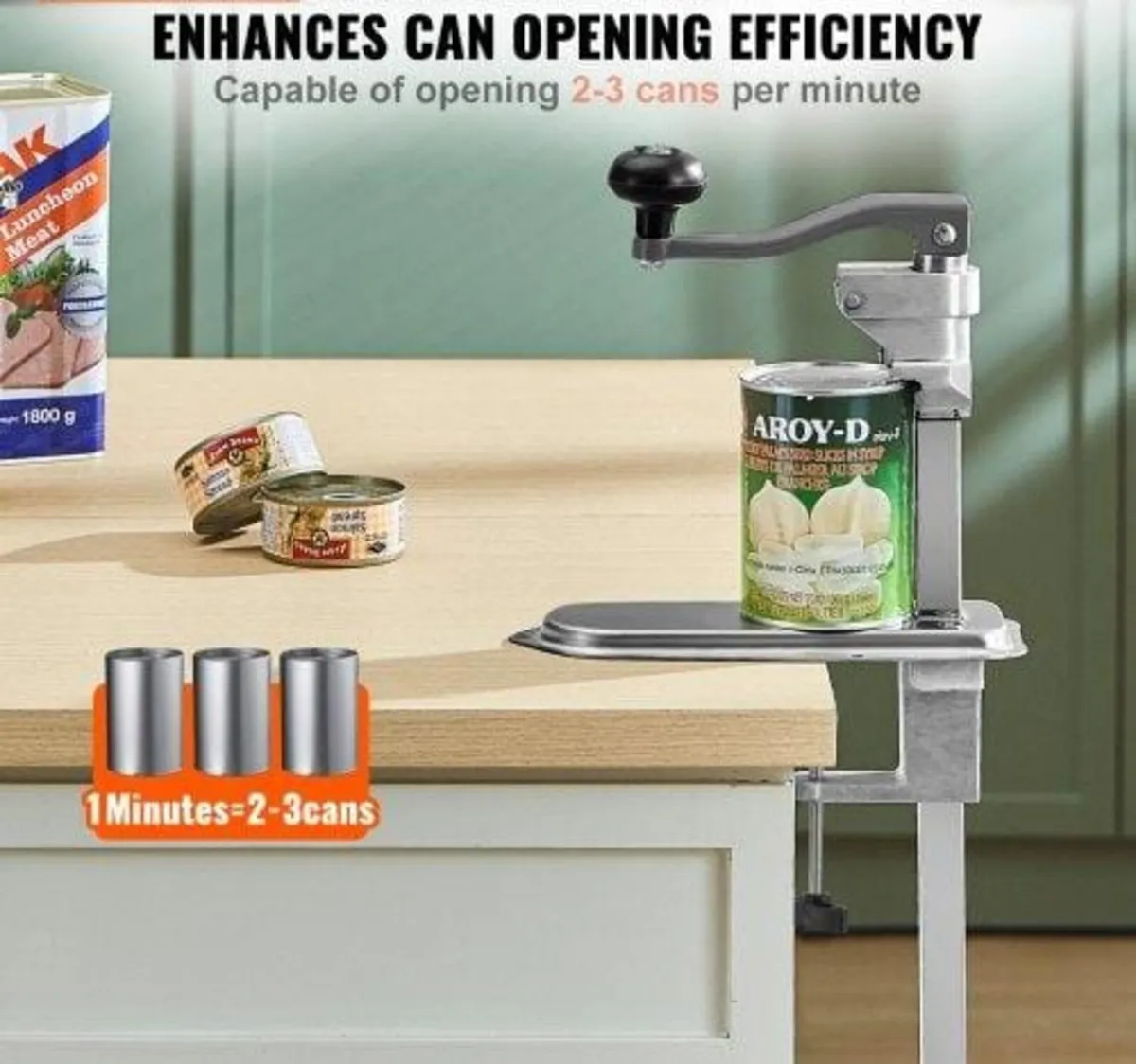 Commercial Can Opener, Heavy-Duty Manual Tabletop - Image 2