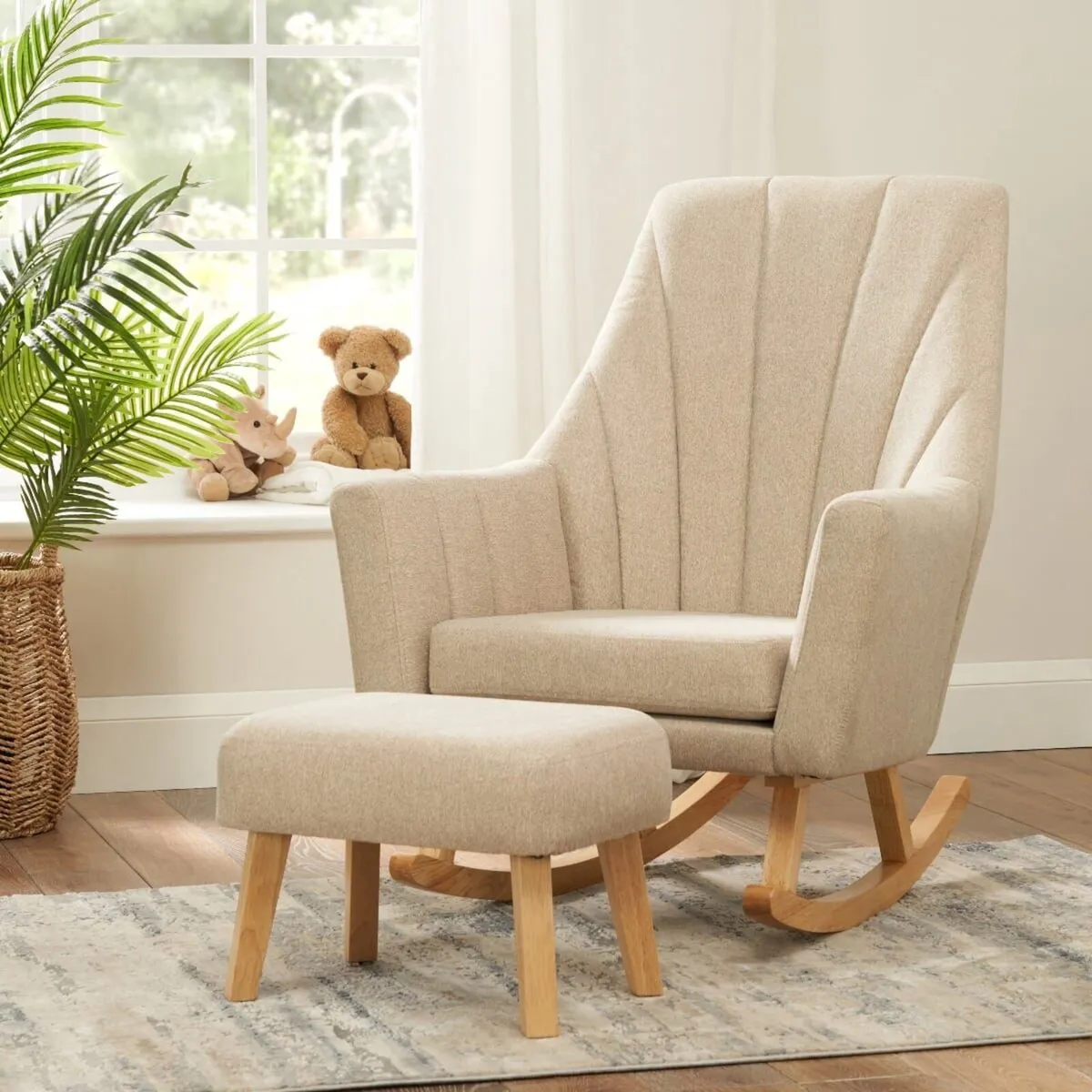 Baby Rocking Chair & Footstool - Image 1