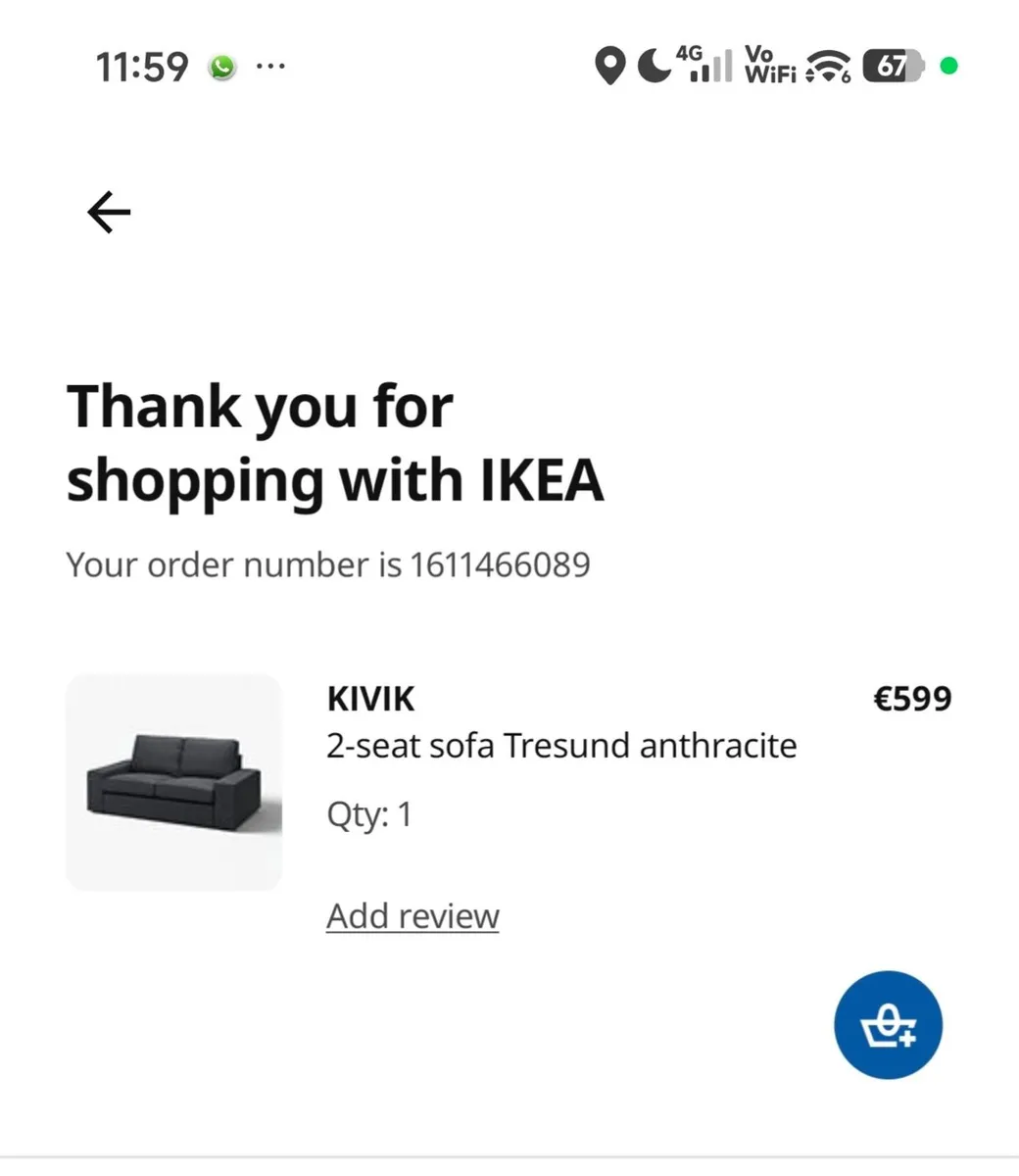 Ikea Kivik 2 Seater Sofa - Image 2