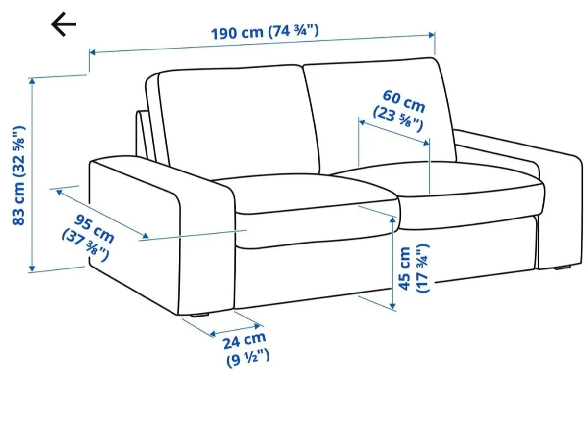 Ikea Kivik 2 Seater Sofa - Image 3