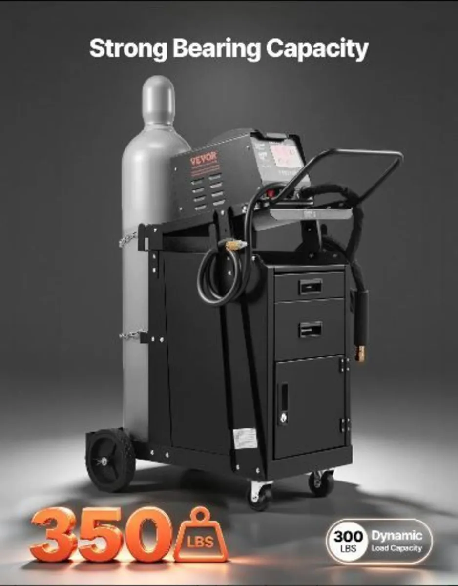 Welding Cart, 2 Drawers Welder Cart Heavy - Image 3