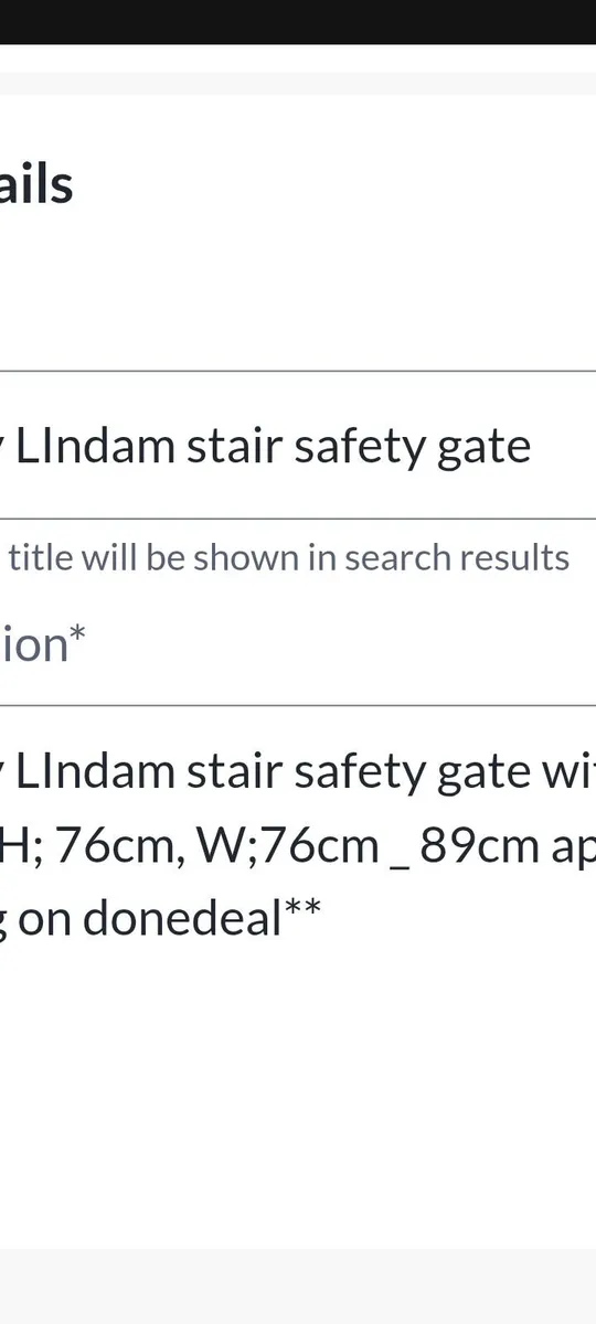 Heavy LIndam stair safety gate with tension bolts - Image 3