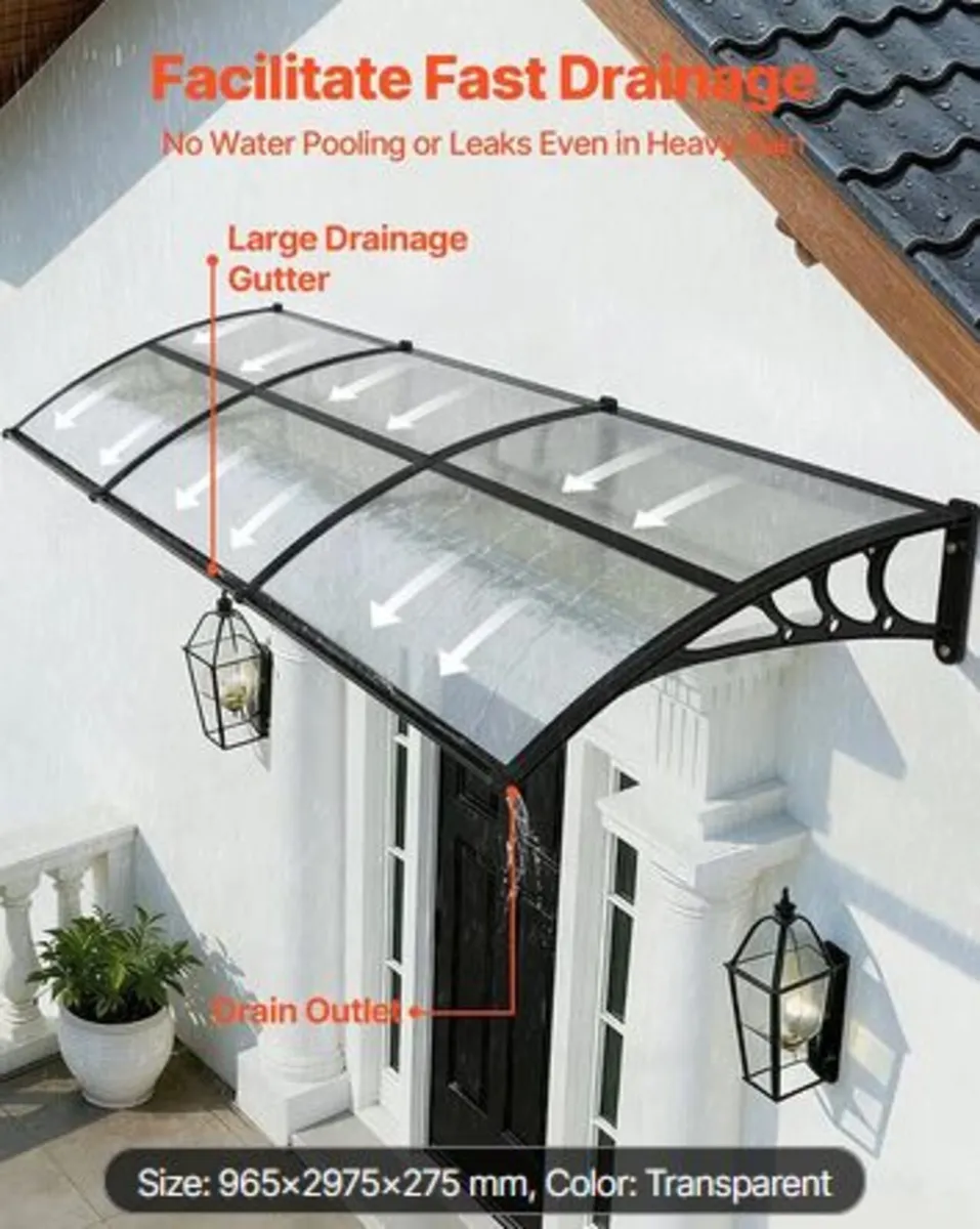 Awnings for Door Entrance, 38 x 117 in, Exterior - Image 4