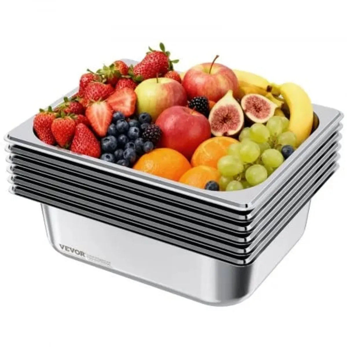 Stainless Steam Hotel Pans, 1/2 Size x 98mm Deep, - Image 1