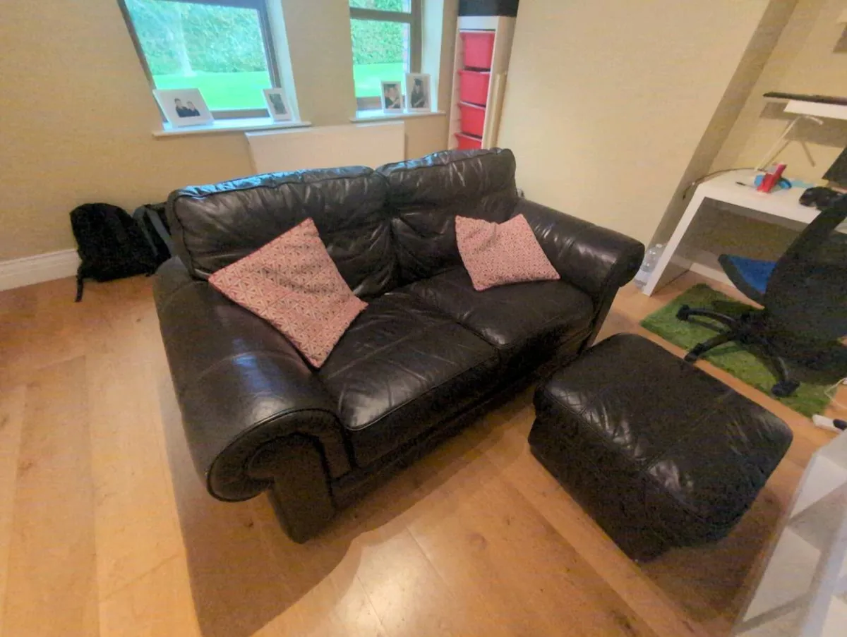 Leather Sofa suite - Image 2