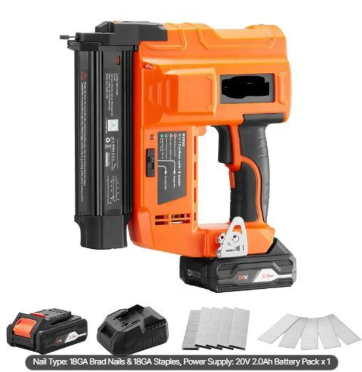2-in-1 Cordless Brad Nailer, 18 Gauge, 20V - Image 1