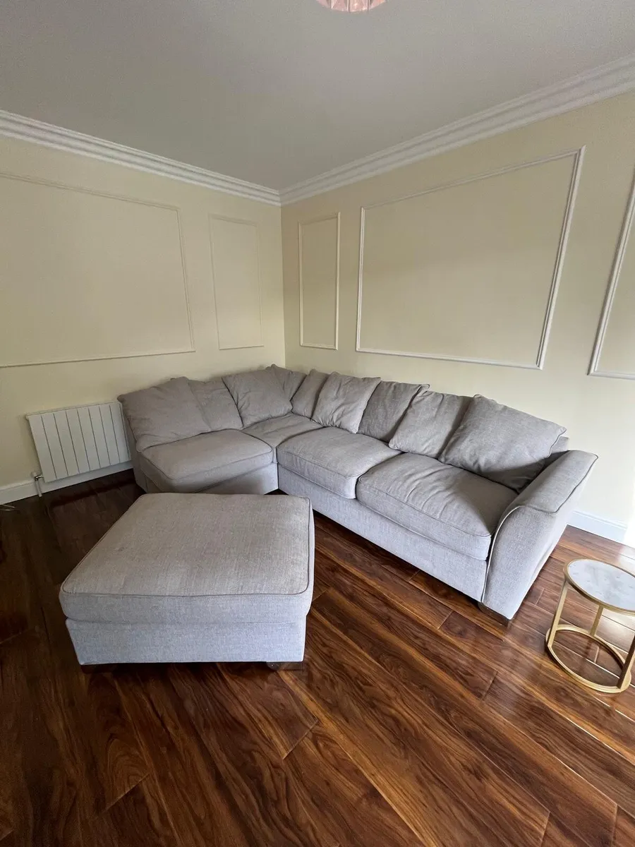 Corner Sofa | Pillow Back | Fabric | Grey - Image 4