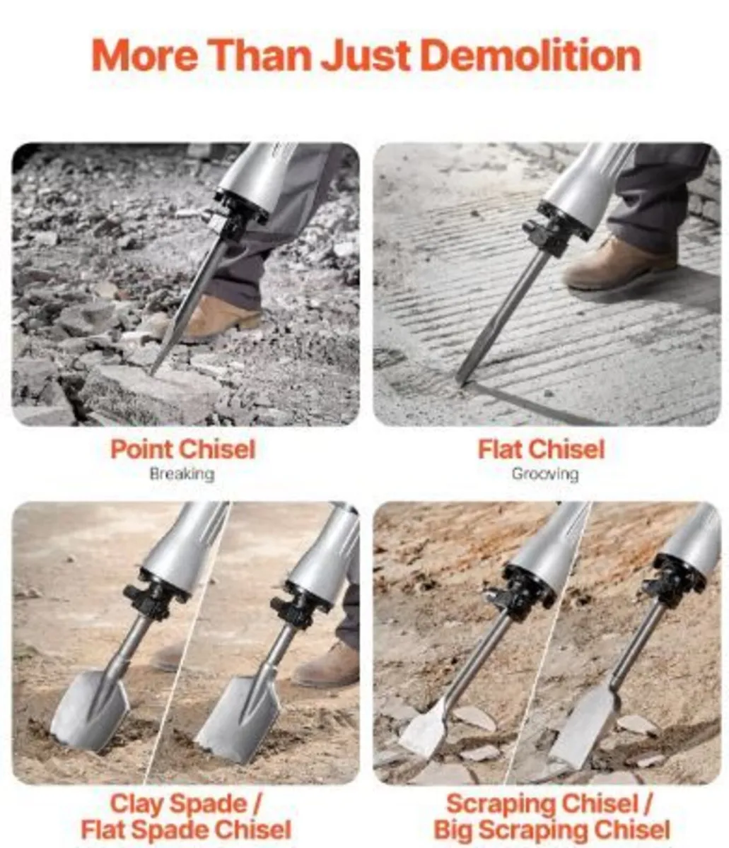 Demolition Jack Hammer Concrete Breaker 2200W - Image 4