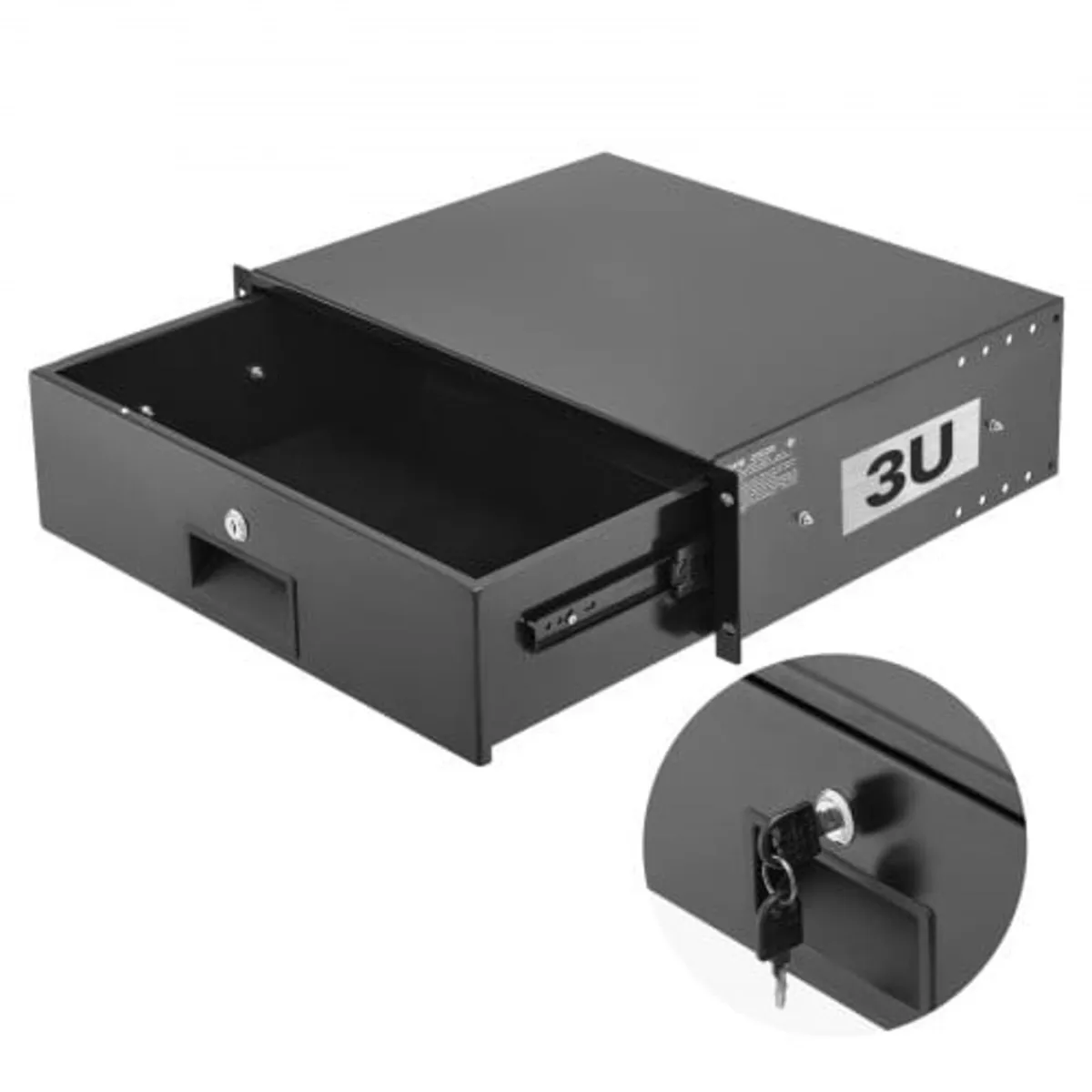 3U Rack Mount Drawer, 22.68 kg Max Load-Bearing, L - Image 1