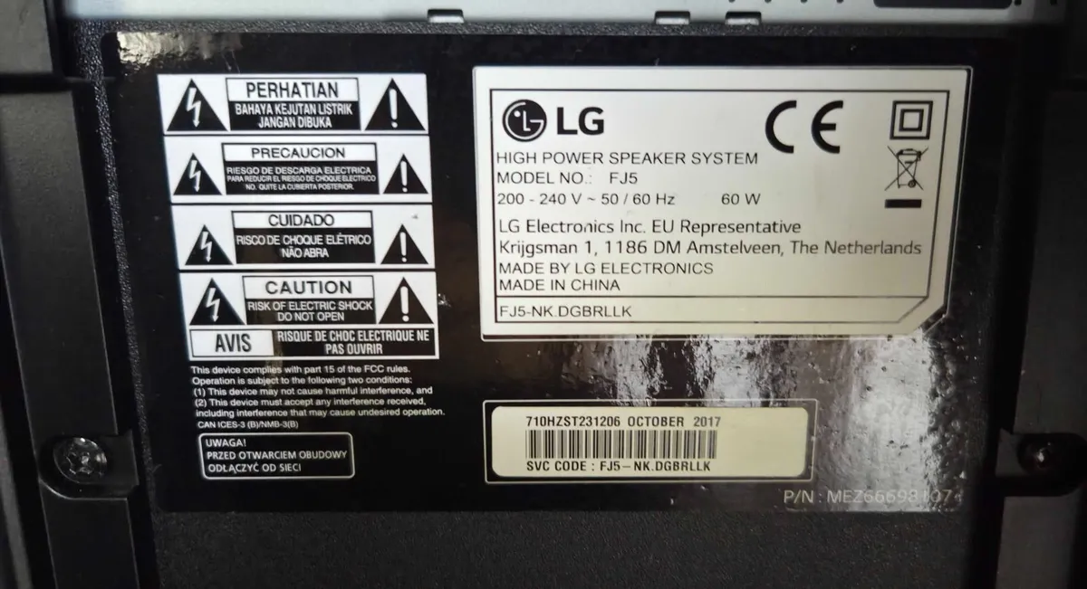 LG FJ5 XBOOM 220W Speaker System with Bluetooth - Image 2