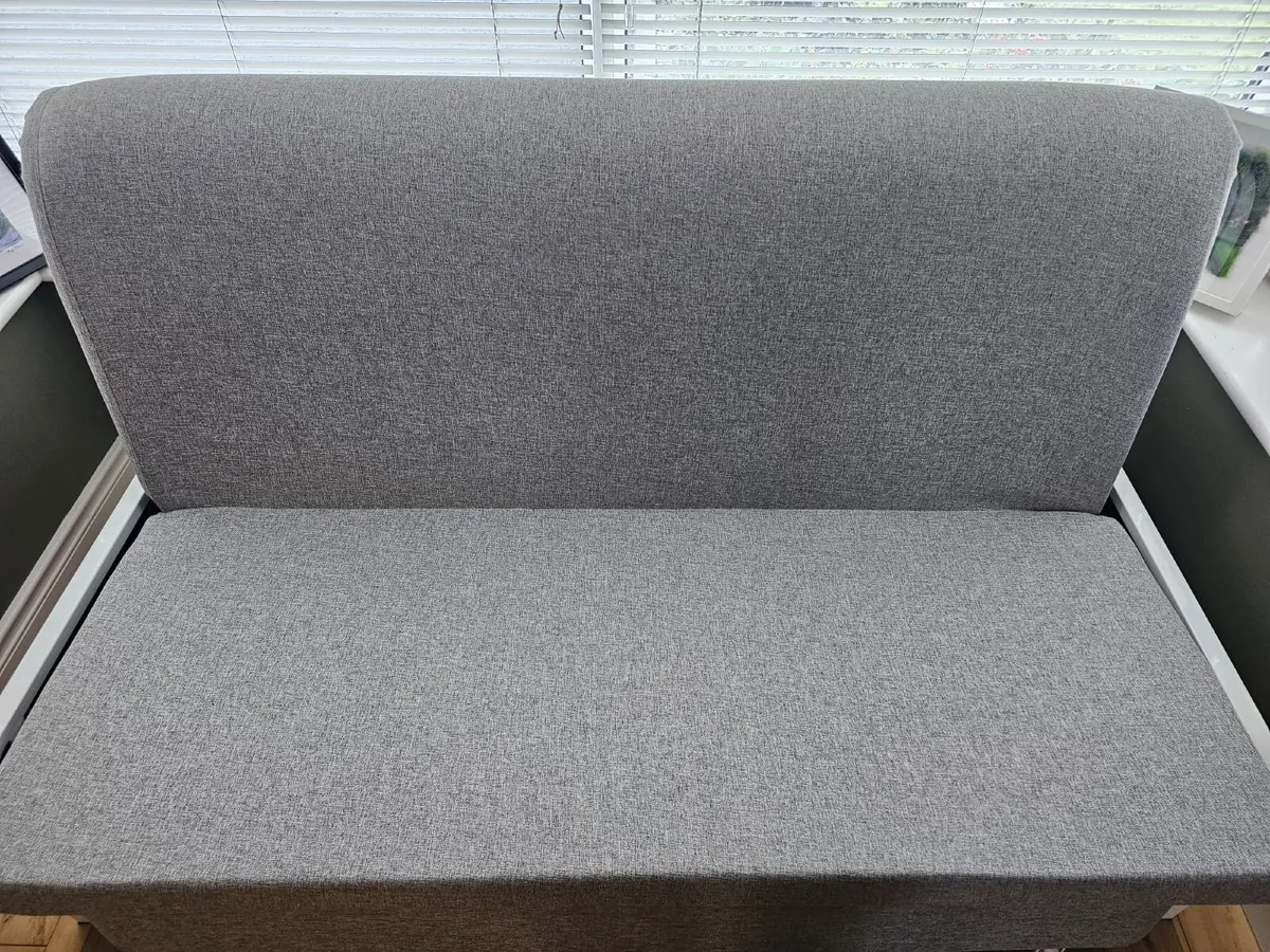 Convertible Sofa Bed with Storage Light Grey - Image 2