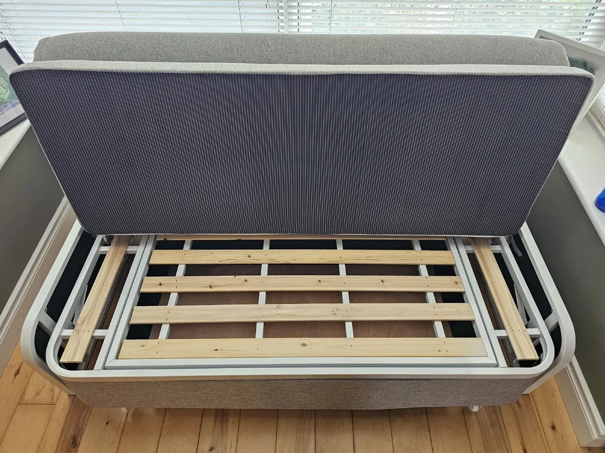 Convertible Sofa Bed with Storage Light Grey - Image 4