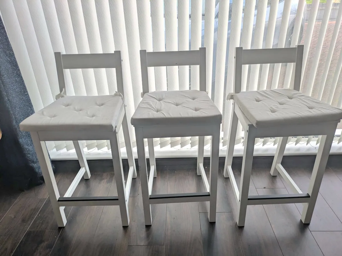 Ikea nordviken bar breakfast bar stools x 3 - Image 1