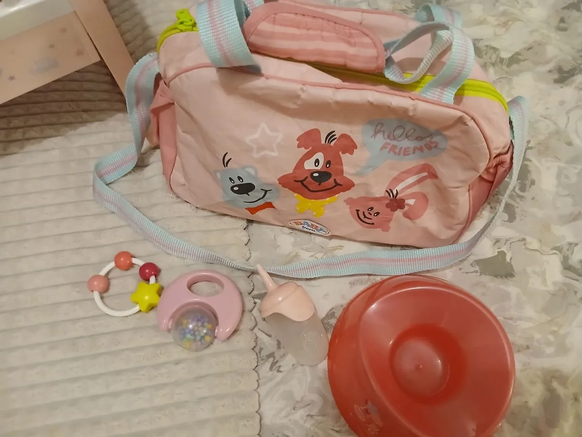 Baby Annabelle Cot, changing bag and accessories - Image 3