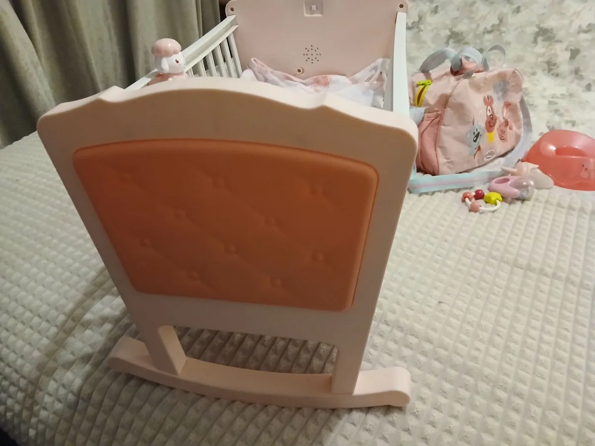 Baby Annabelle Cot, changing bag and accessories - Image 2