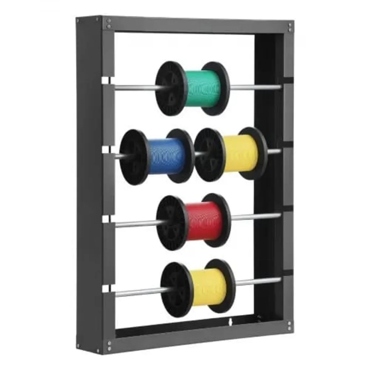 Wire Spool Rack, 4 Adjustable Rods, Cold-Rolled St - Image 1