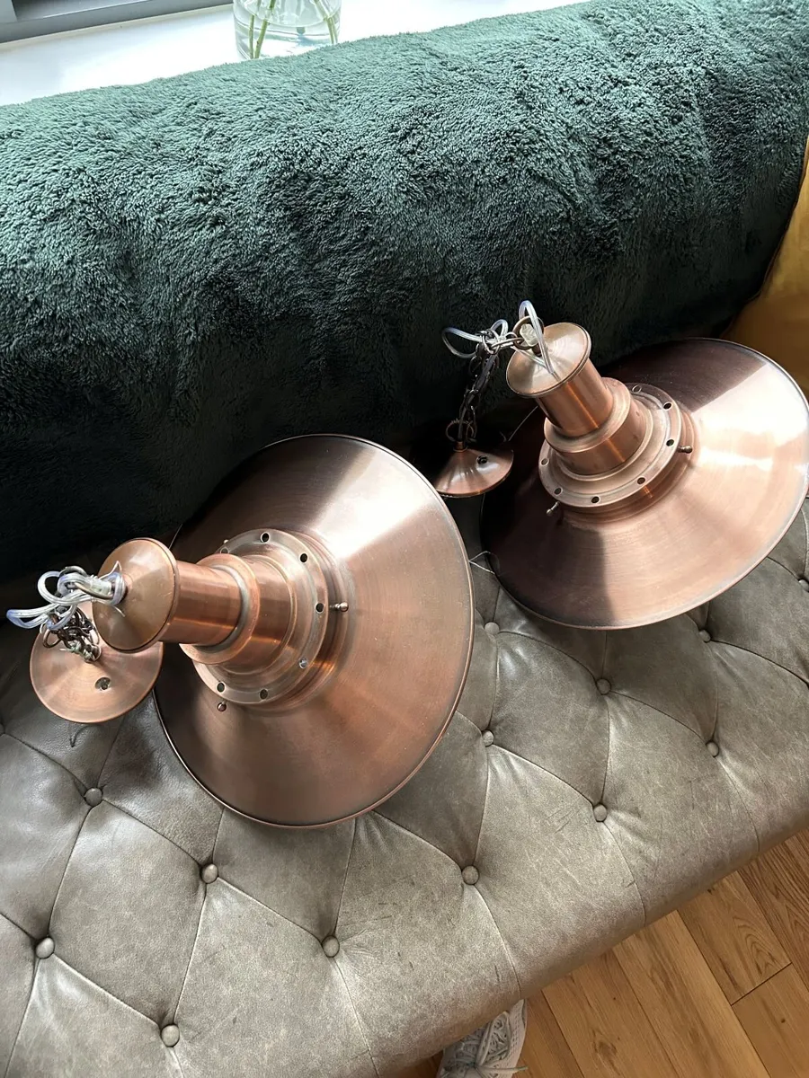 Pair of brass lights for sale - Image 2