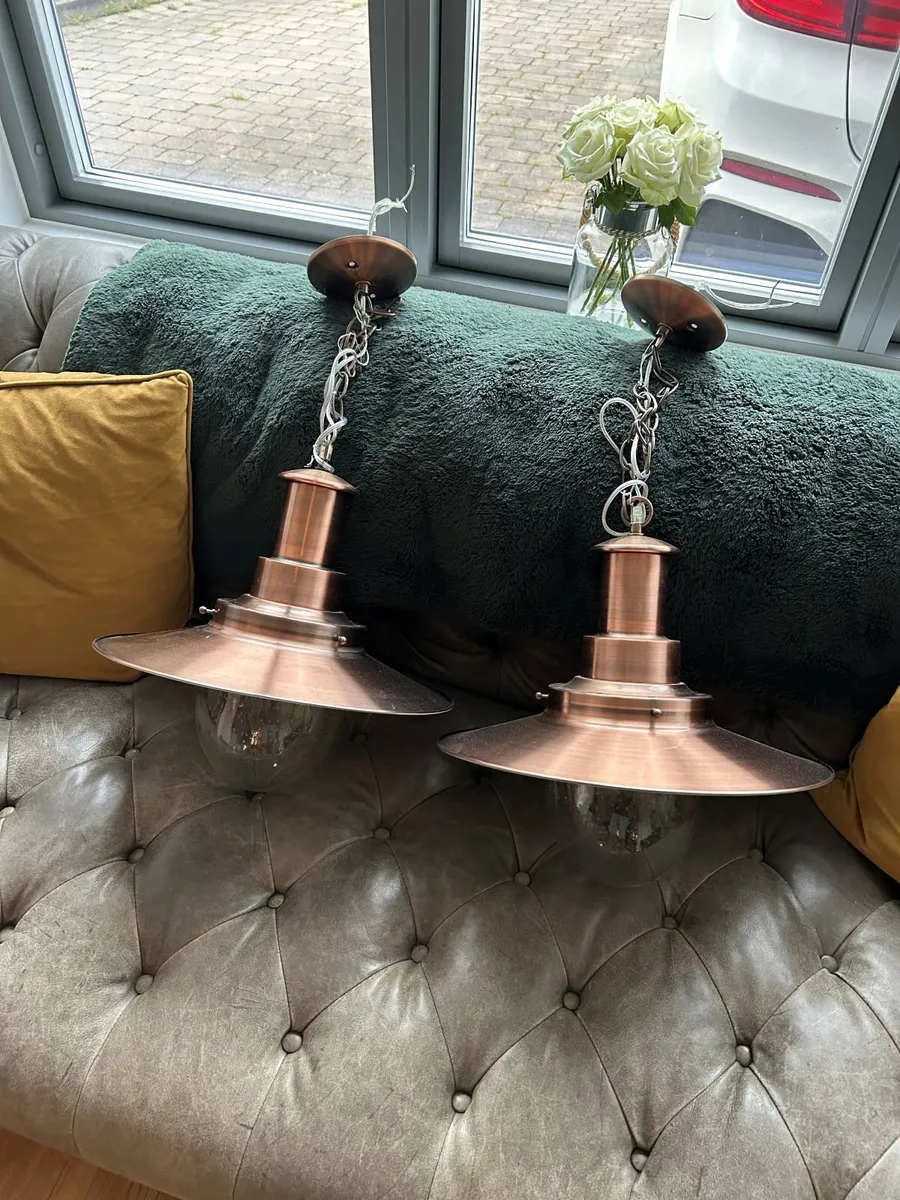 Pair of brass lights for sale - Image 3