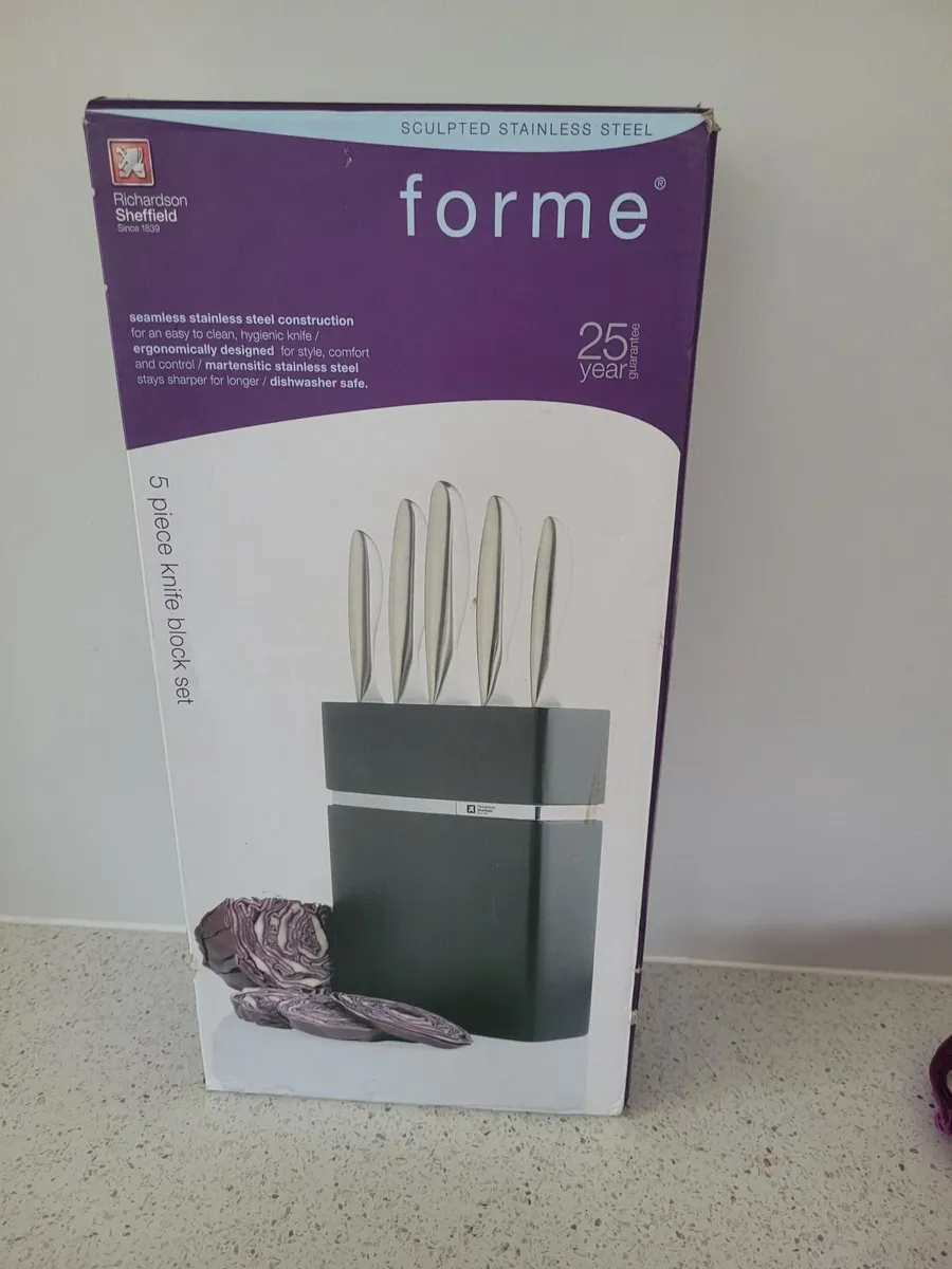 Forme Rochardson Sheffield 5 piece knife block set