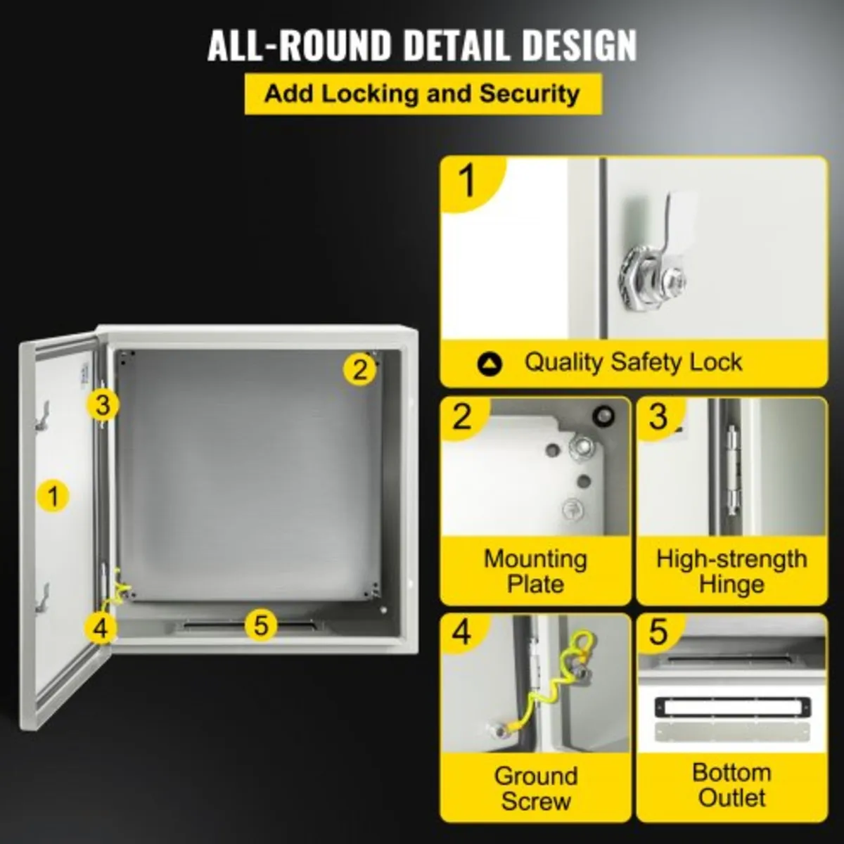 NEMA Steel Enclosure, 60x60x20 cm NEMA 4X Steel El - Image 3