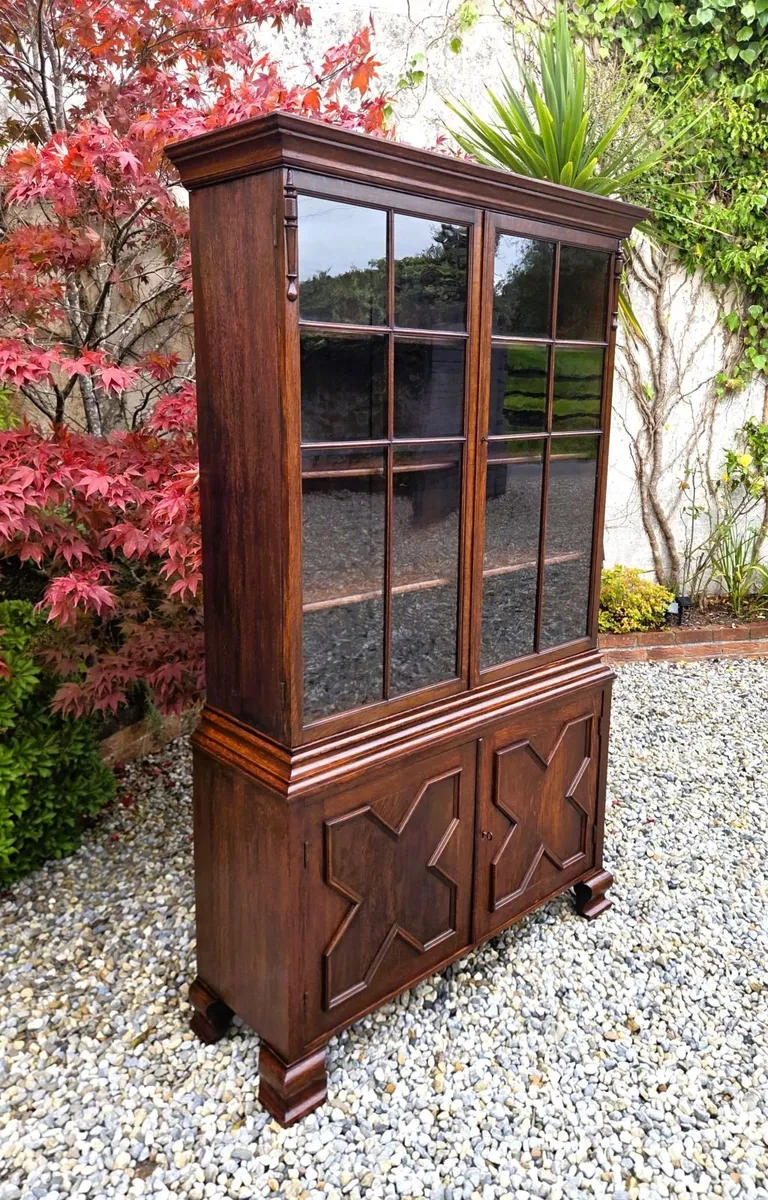 Antique Oak Library Bookcase- Circa 1900 - Image 1