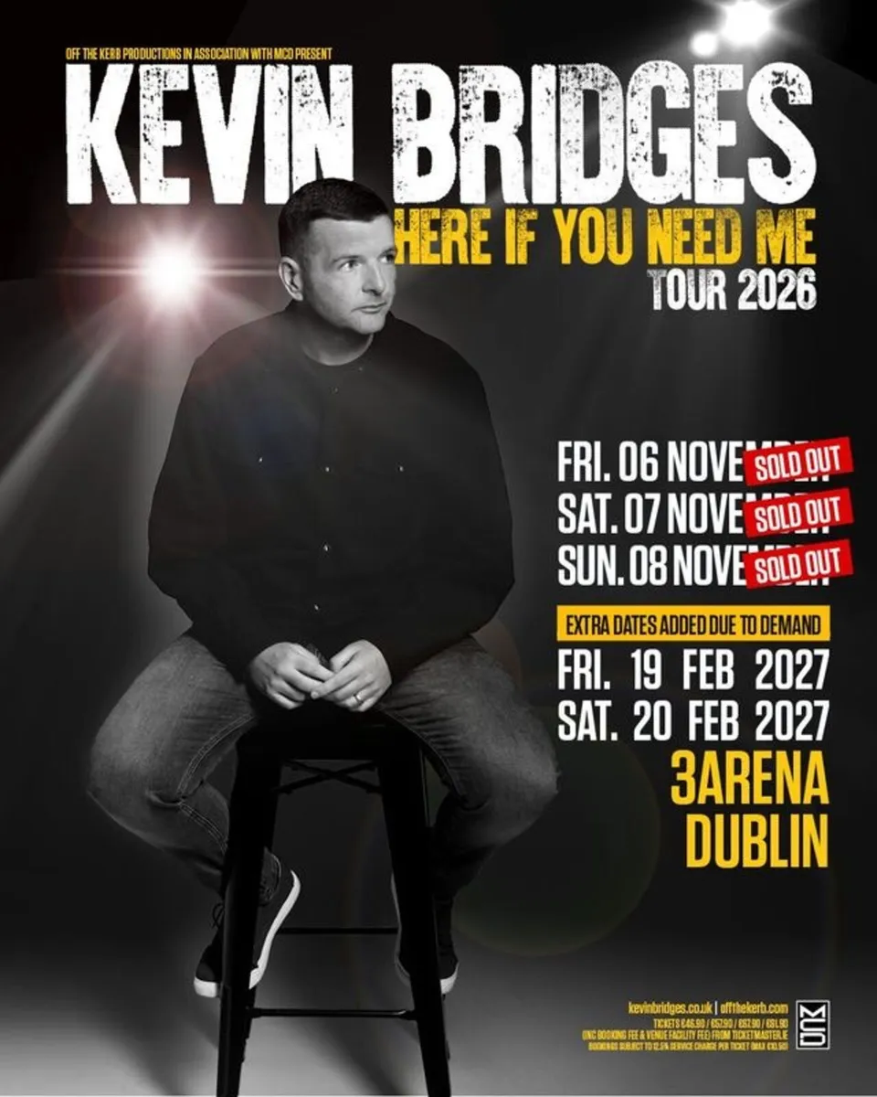 Kevin Bridges Tickets x2 DUBLIN SAT 7 NOV 26