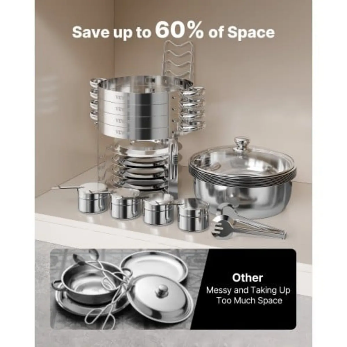 Chafing Dish Buffet Set, 5 Qt 4 Pack, Stainless St - Image 2