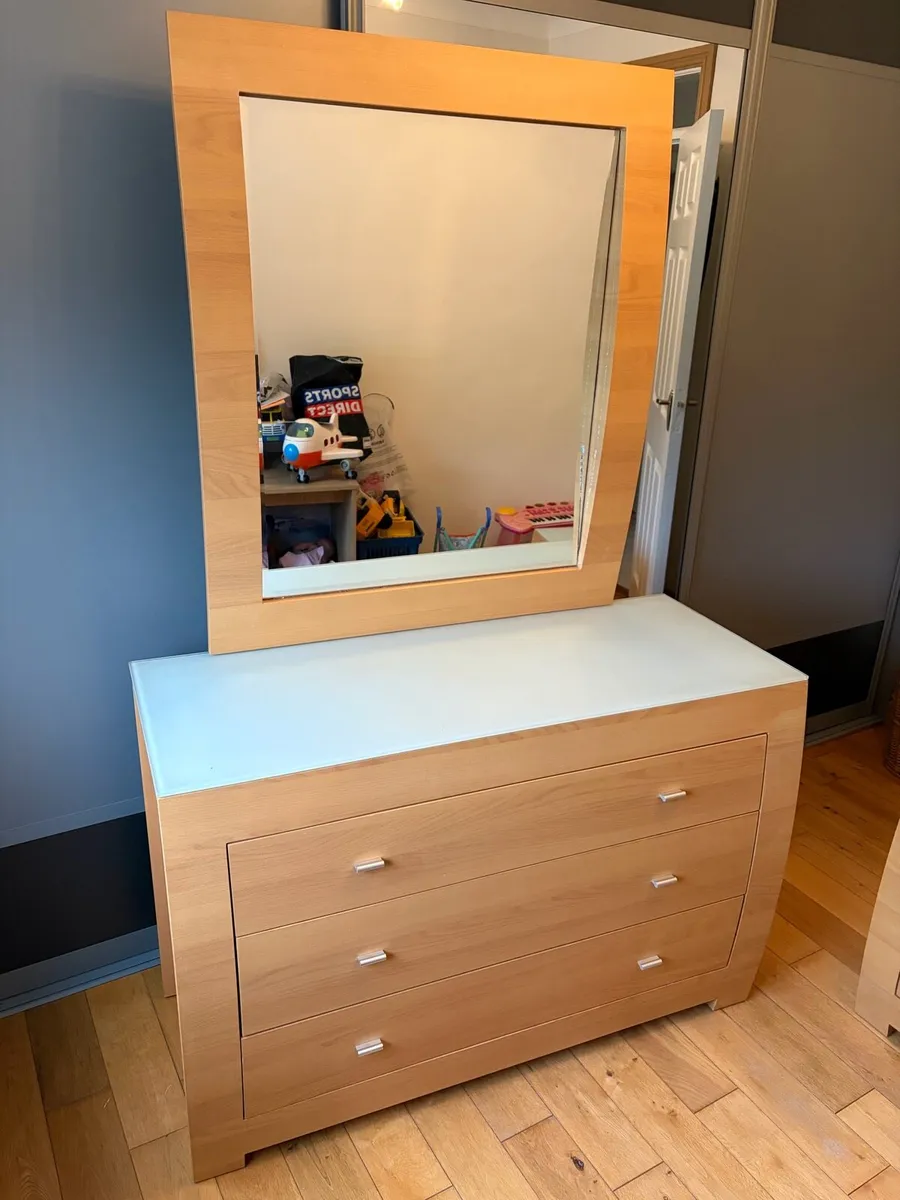 Chest of Drawers, Mirror & Bedside Locker - Image 2