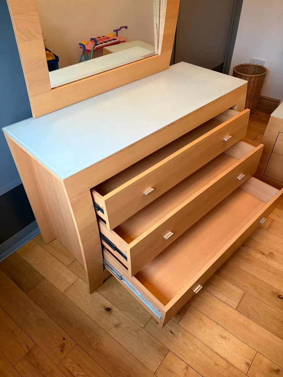 Chest of Drawers, Mirror & Bedside Locker - Image 3