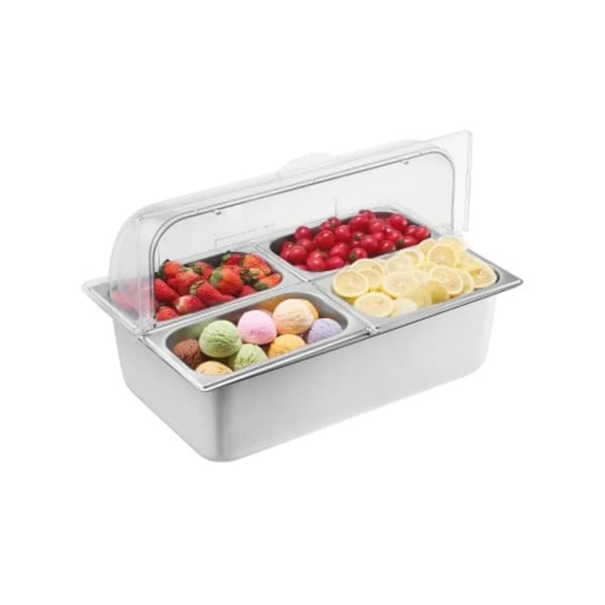 Countertop Food Serving Display Container, 4 Pan S - Image 1