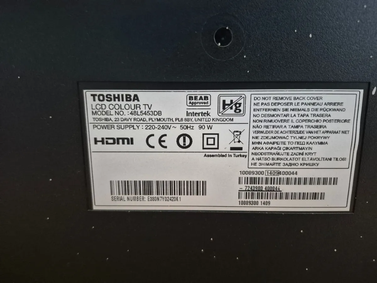 48" Toshiba LED Tv - Image 2