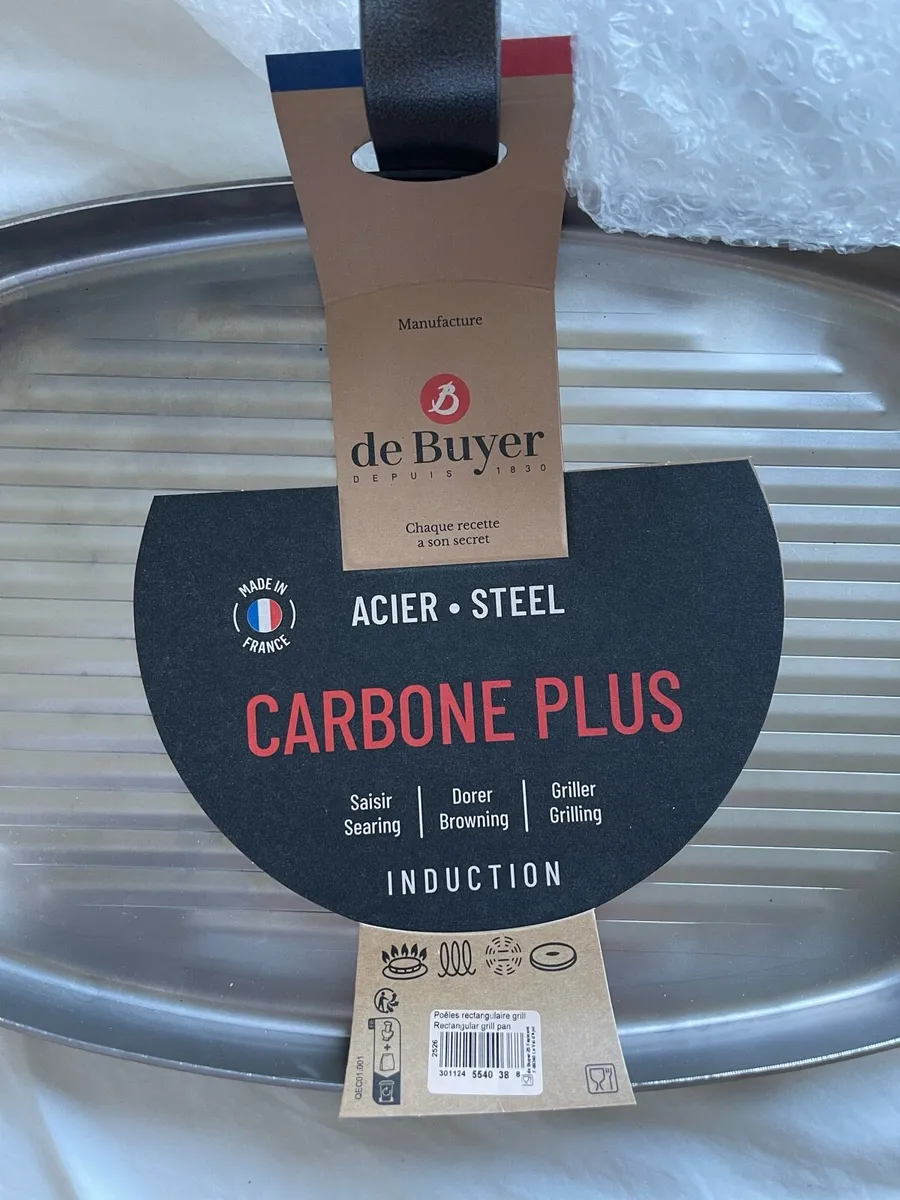 de Buyer Carbone Plus Grill Pan 38x26cm NEW - Image 4