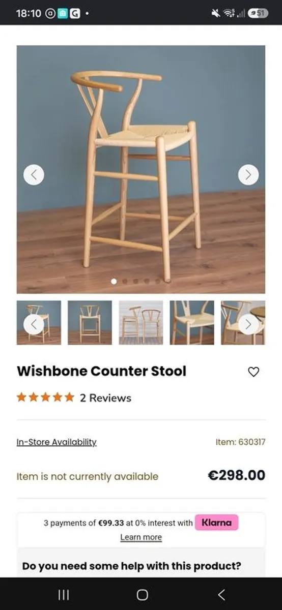 3 Wishbone Island Stools - Image 4