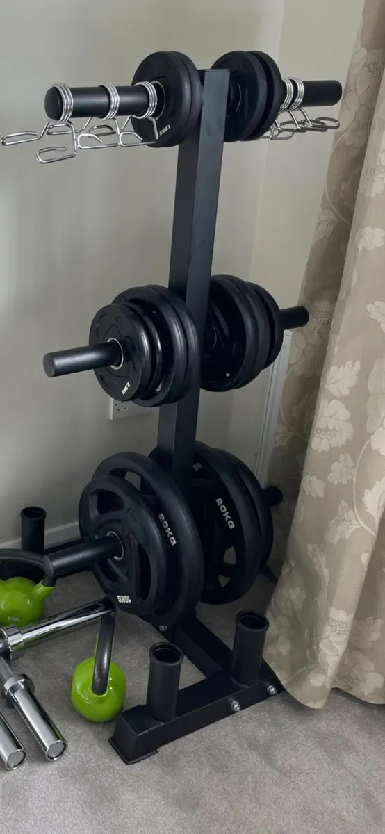 Brand new heavy duty olympic bar an plate storage - Image 2