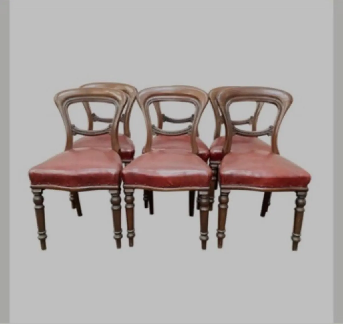 Set of 6 beautiful Victorian Mahogany dining chairs - Image 1