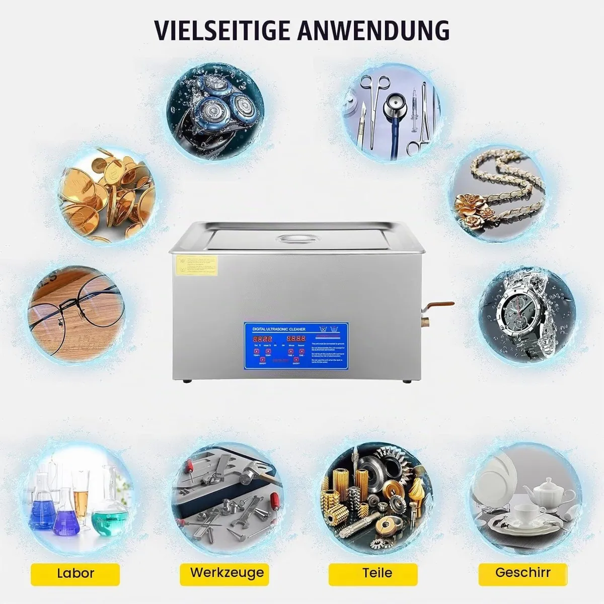 30L Ultrasonic Cleaner with Heater and Timer - Image 3