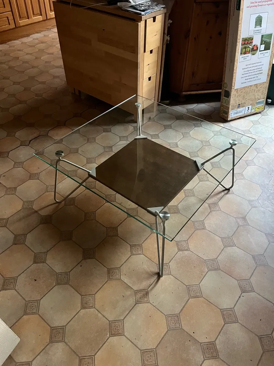 Glass coffee table