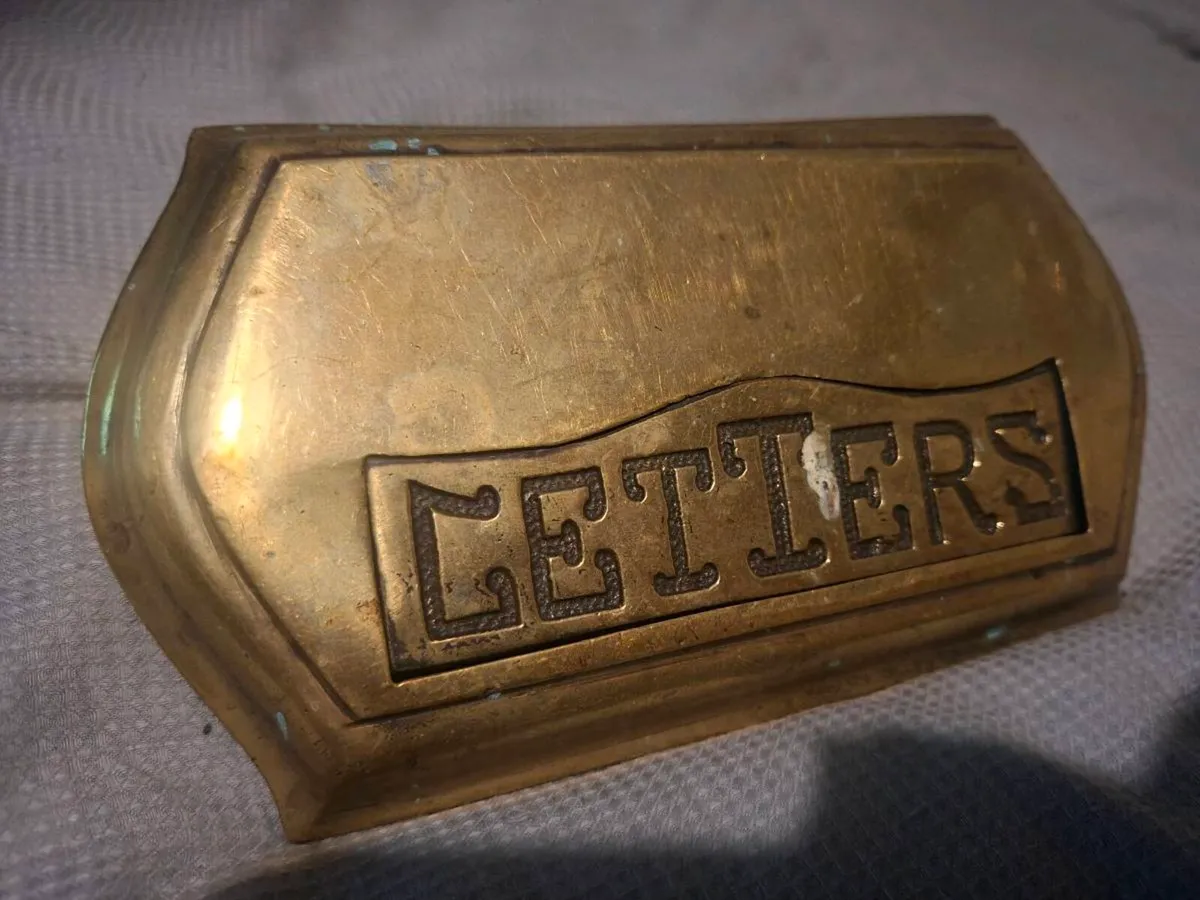 Antique Brass Letterbox - Image 2