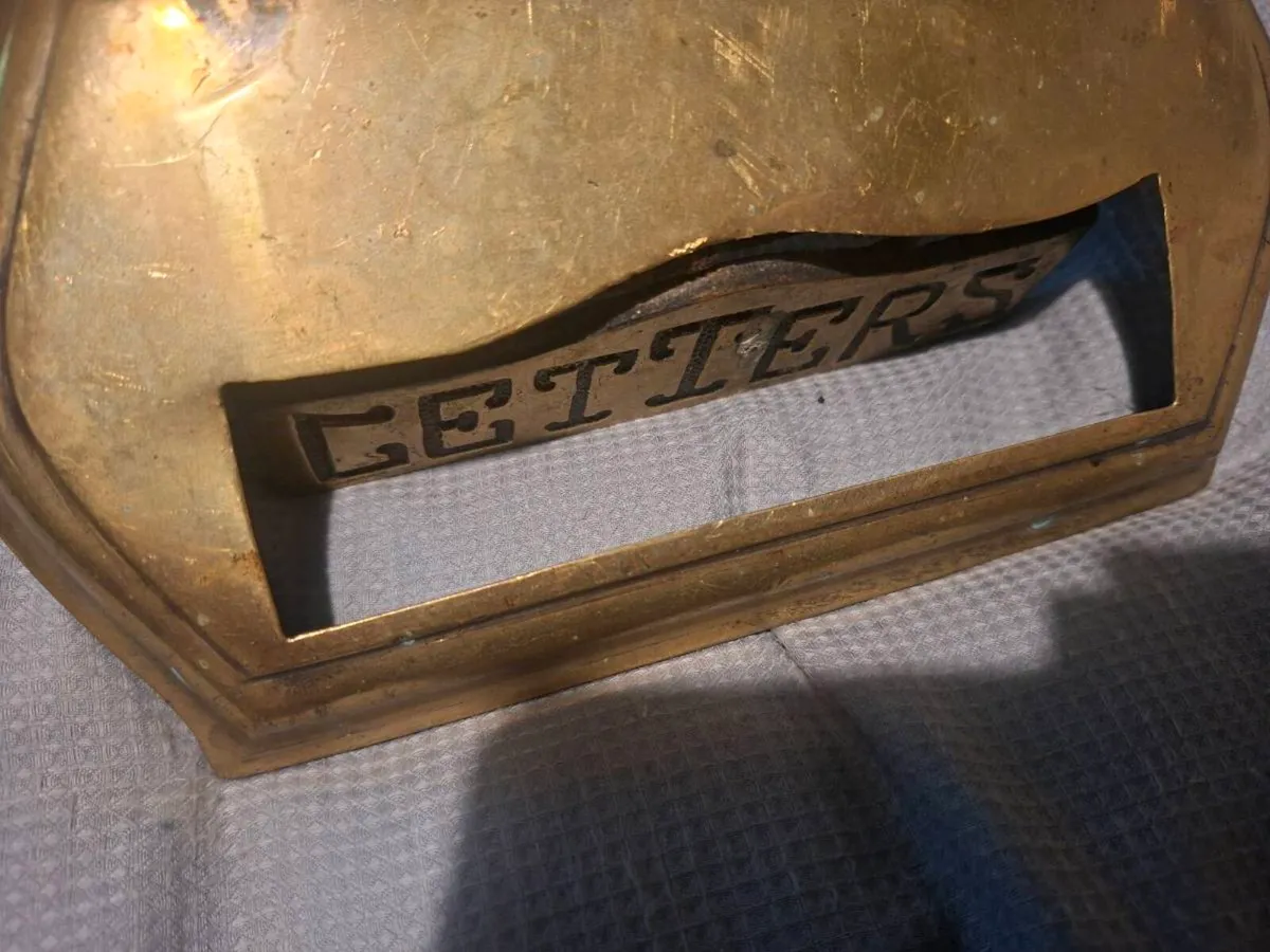 Antique Brass Letterbox - Image 3