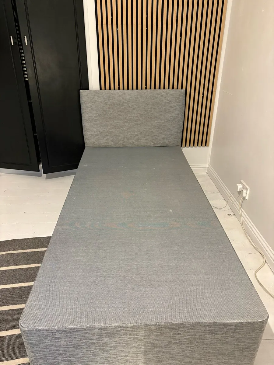 Single Divan Bed Base and Headboard - Image 1